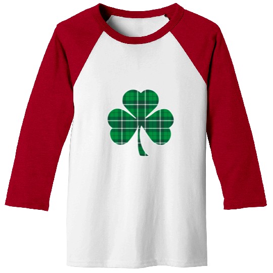 St Patric Day Irish Green Buffalo Plaid Shamrock Baseball Tees