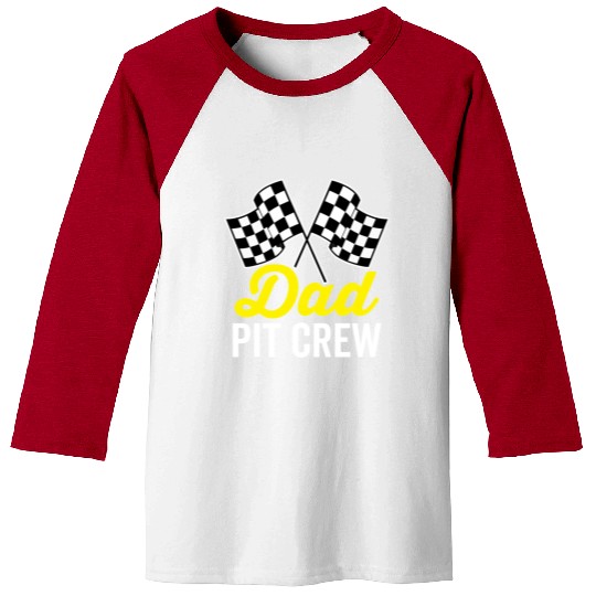 Dad Pit Crew For Racing Party Costume Baseball Tees