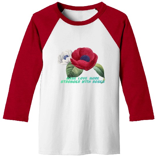 Embracing Romance with the Rose Baseball Tees