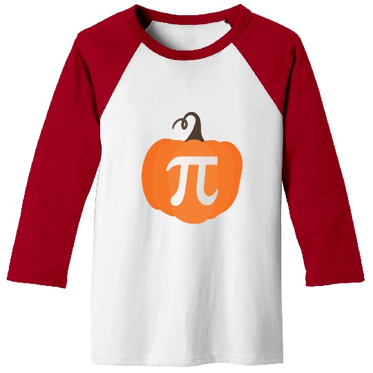 Funny Pi Pumpkin Halloween Thanksgiving And Pi Day Baseball Tees