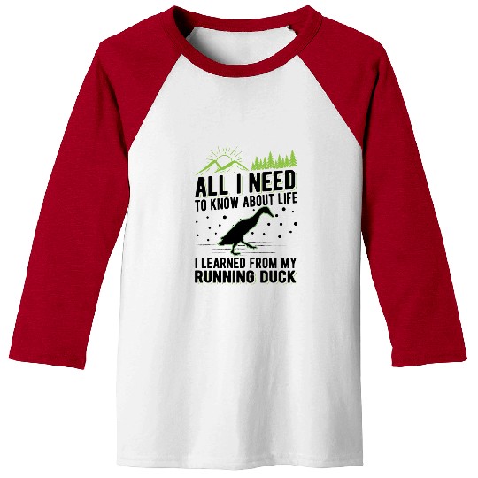 Indian Runner Duck Running Baseball Tees