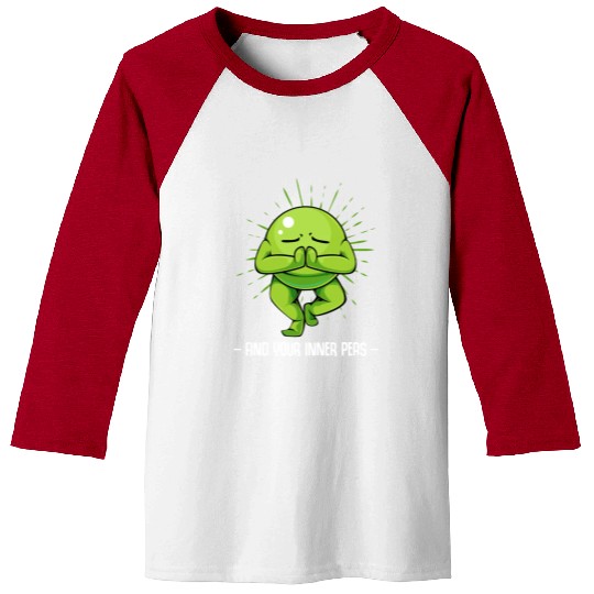 Peas Find Your Inner Peas Funny Vegetable Pun Baseball Tees