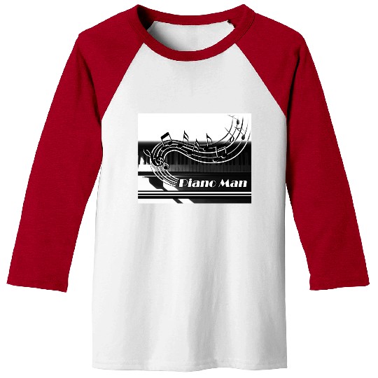 Piano Man Baseball Tees