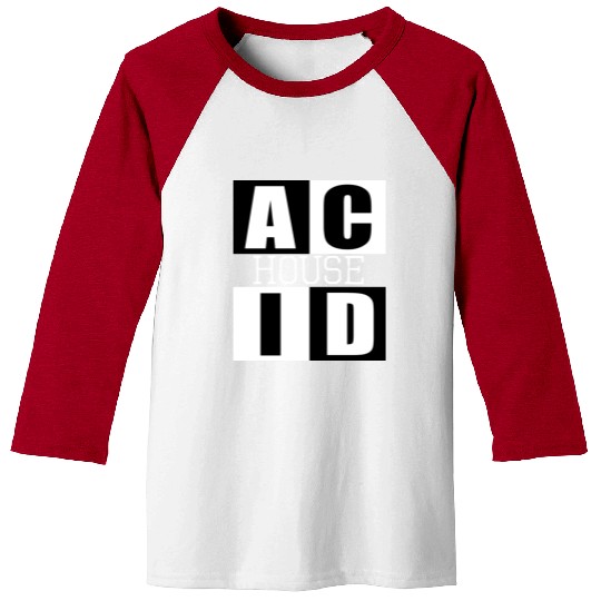 ACID HOUSE music logo Baseball Tees