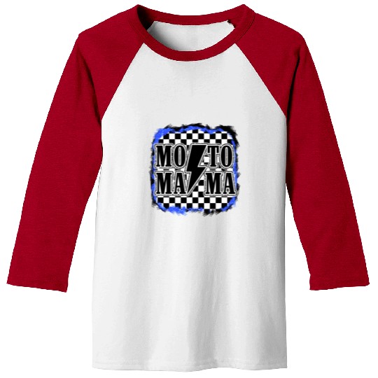 Moto Mama Motocross Racing Dirt Bike Mom Son Race Baseball Tees