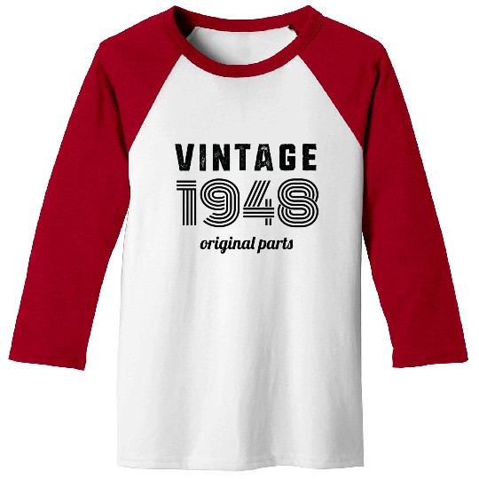 Vintage 1948 Wo 75 Year Old 75Th Baseball Tees