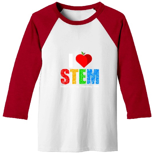 I Love Stem Teacher Science Technology Baseball Tees