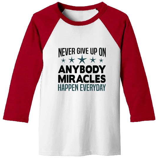 Never Give Up Nurse funny Baseball Tees