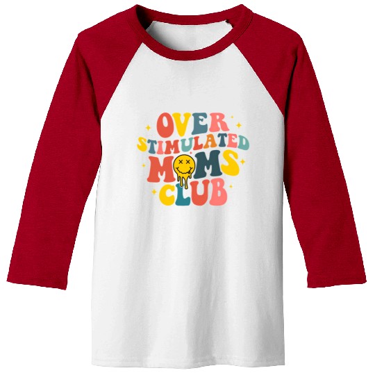 Overstimulated Moms Club Baseball Tees