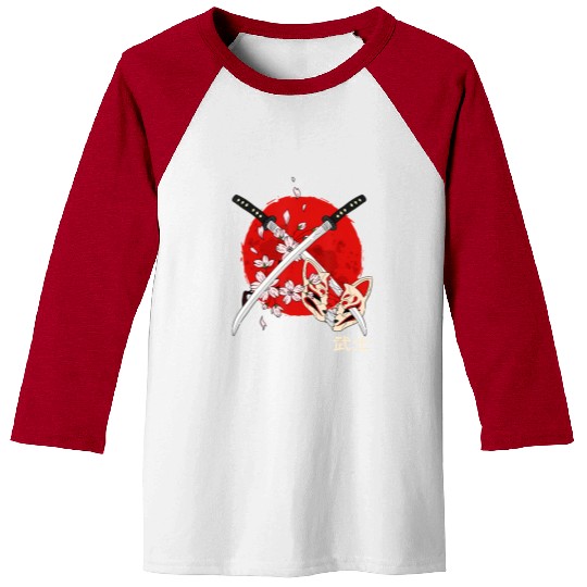 Ancient Japanese Cherry Blossom Samurai Katana Swo Baseball Tees