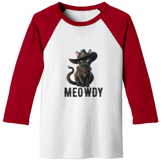 Meowdy Cat Cory Music Kitten Cowboy Baseball Tees