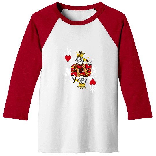 King Of He Playing Cards Halloween Poker Baseball Tees