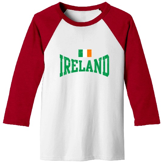 St Patricks Day Ireland Irish Flag Distressed Baseball Tees