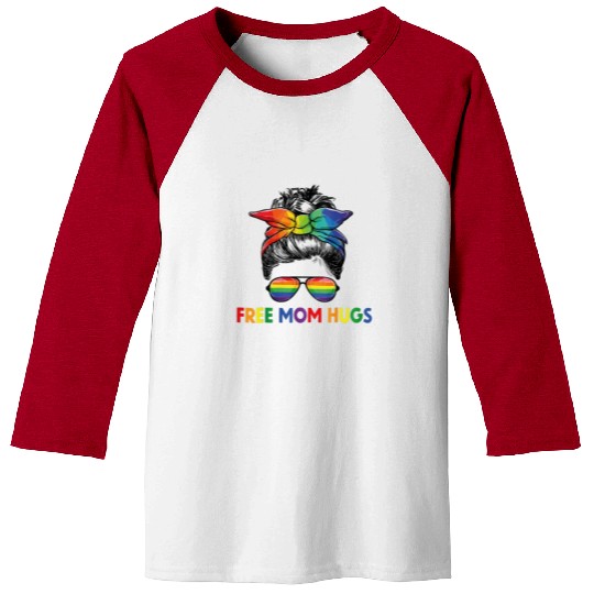Free Mom Hugs LGBT Pride Free Brother Hugs Baseball Tees