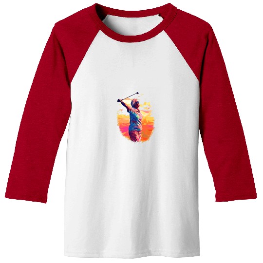 Golfer Grandma Grandmother Golf Player Golfing Baseball Tees