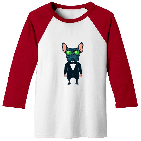 Frenchie The Gangster Baseball Tees