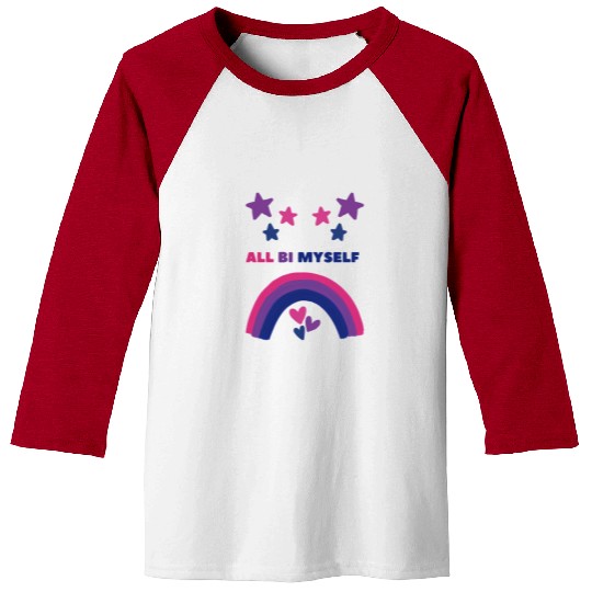All Bi Myself Bisexual Pride LGBTQ Baseball Tees