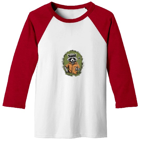 Golfer Raccoon Golf Club Golf Player Golfing Baseball Tees