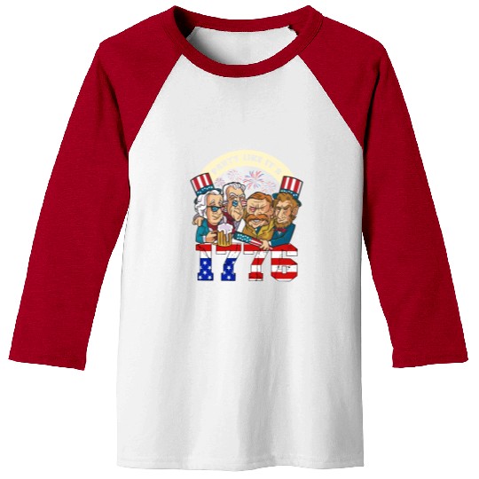 Party like it's 1776 USA Presidents Patriot Baseball Tees