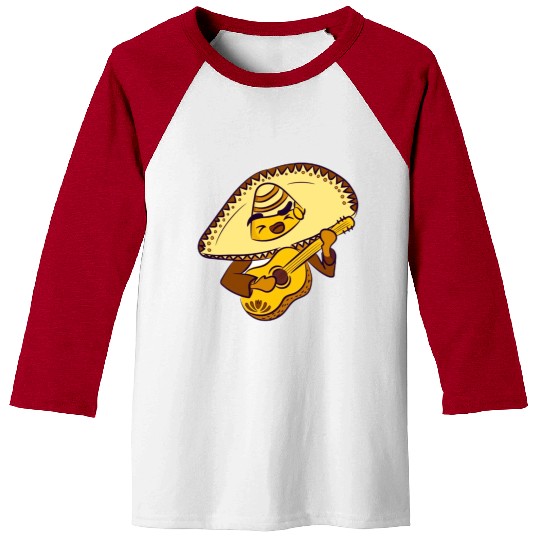 Mexican hat with guitar character Baseball Tees