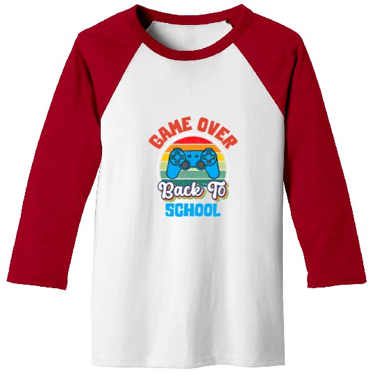 Back to School Funny Game Over Teacher Student Baseball Tees
