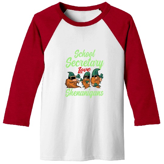 School Secretary St. Patrick's Day Baseball Tees