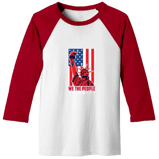 We the people 1776 American Freedom USA Fan Baseball Tees