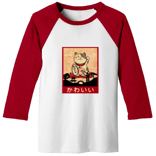 Cat Ramen Bowl Anime Japanese Noodles aii Neko Baseball Tees