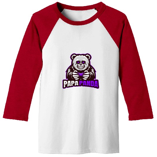 Papa Panda Baseball Tees