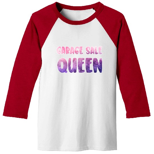 Garage Sale Queen purple pink watercolor Baseball Tees