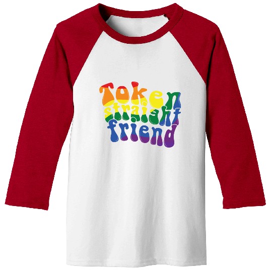 Token Straight Friend LGBTQ Proud Ally Gay Pride Baseball Tees