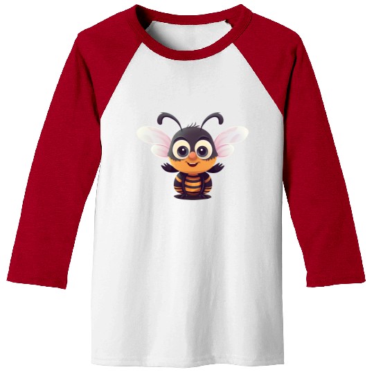 Cute Superhero Bee Bumblebee Wasp Baseball Tees