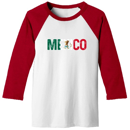 Mexico Mexican Flag Pride Baseball Tees