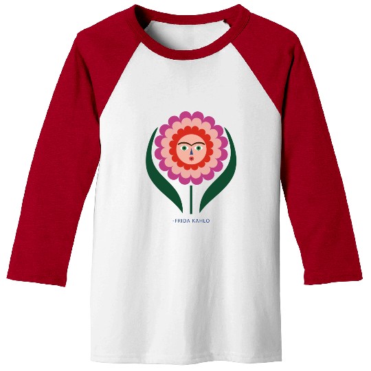 Frida Kahlo Colorful Flower Feminist Mexican Baseball Tees