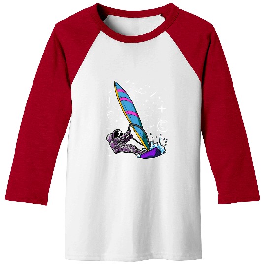Astronaut Space Surfer Windsurfing Windsurfer Baseball Tees