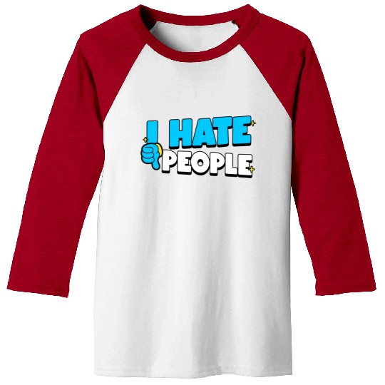 I Hate People Retro cool Baseball Tees