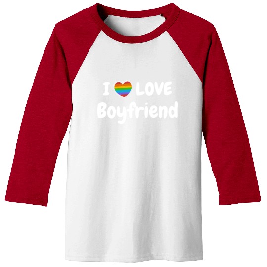 I Love My Gay Boyfriend LGBT hippie Baseball Tees
