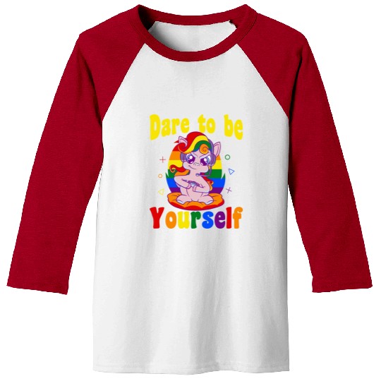 Dare to be Gaymer Lesbian Girl Gamer gift Baseball Tees