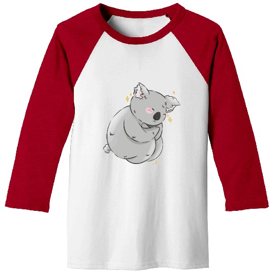 Cute Koala Sleeping Baseball Tees
