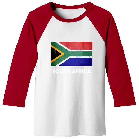 South African South Africa Flag Baseball Tees