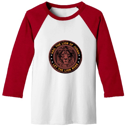 Hail the lion of Judah let the lion roar christ Baseball Tees