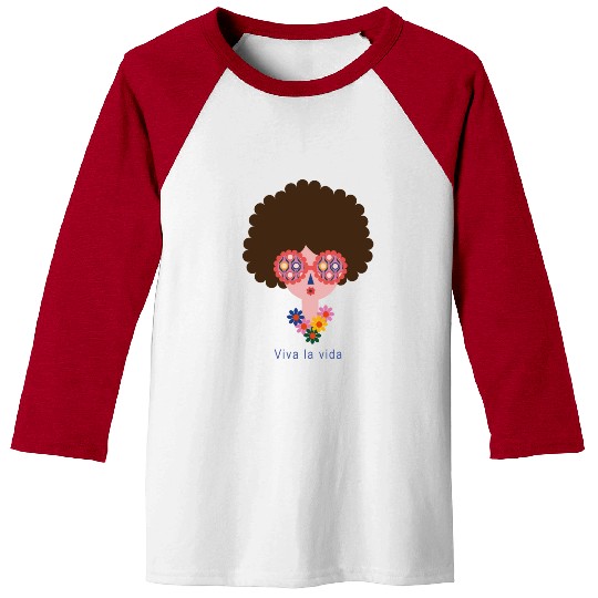 Cute Frida Kahlo In Colorful Summer Vacation Baseball Tees