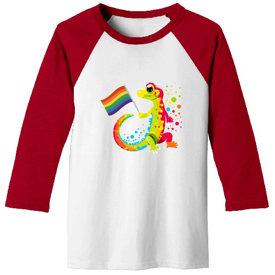 Gay Pride Gecko Baseball Tees