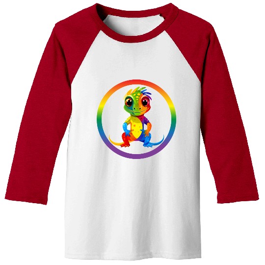 Gay Pride Gecko Baseball Tees