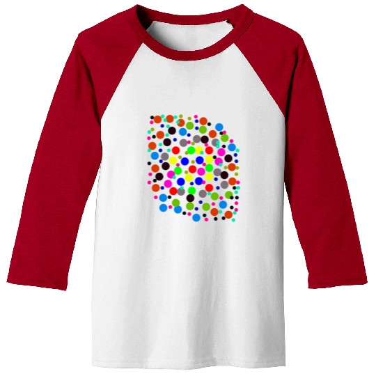 Multi-colored circle pattern Baseball Tees, Travel