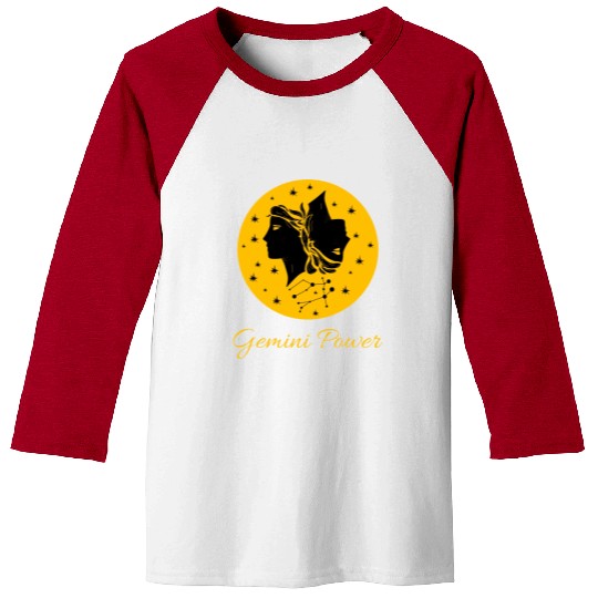 Gemini Power Zodiac Sign Baseball Tees
