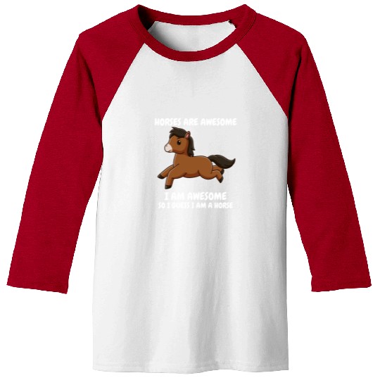 Cute brown horse Baseball Tees