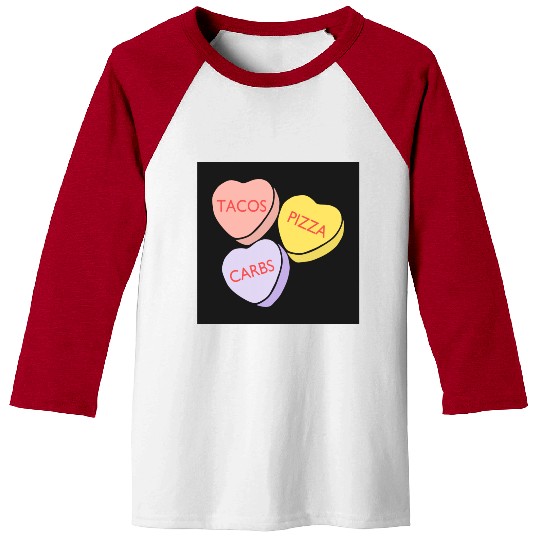 FRONTARTFunny Conversation Hearts Candy Baseball Tees