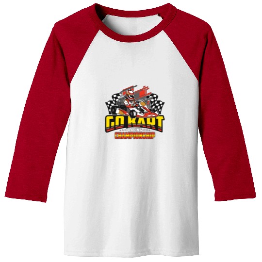 Go Kart Racing Championship Racetrack Kart Racing Baseball Tees