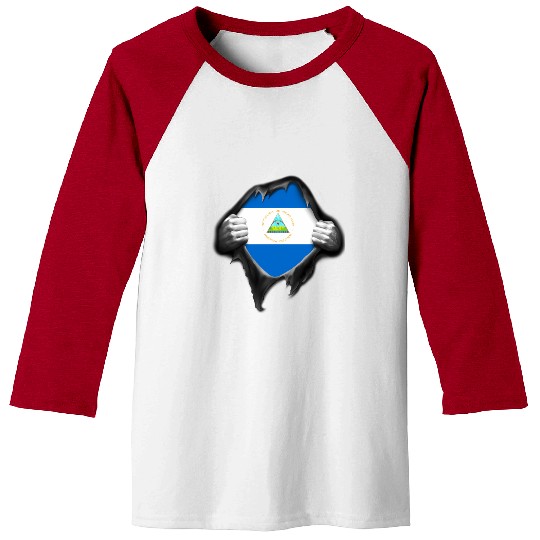 Nicaraguan Flag Proud Nicaragua Baseball Tees